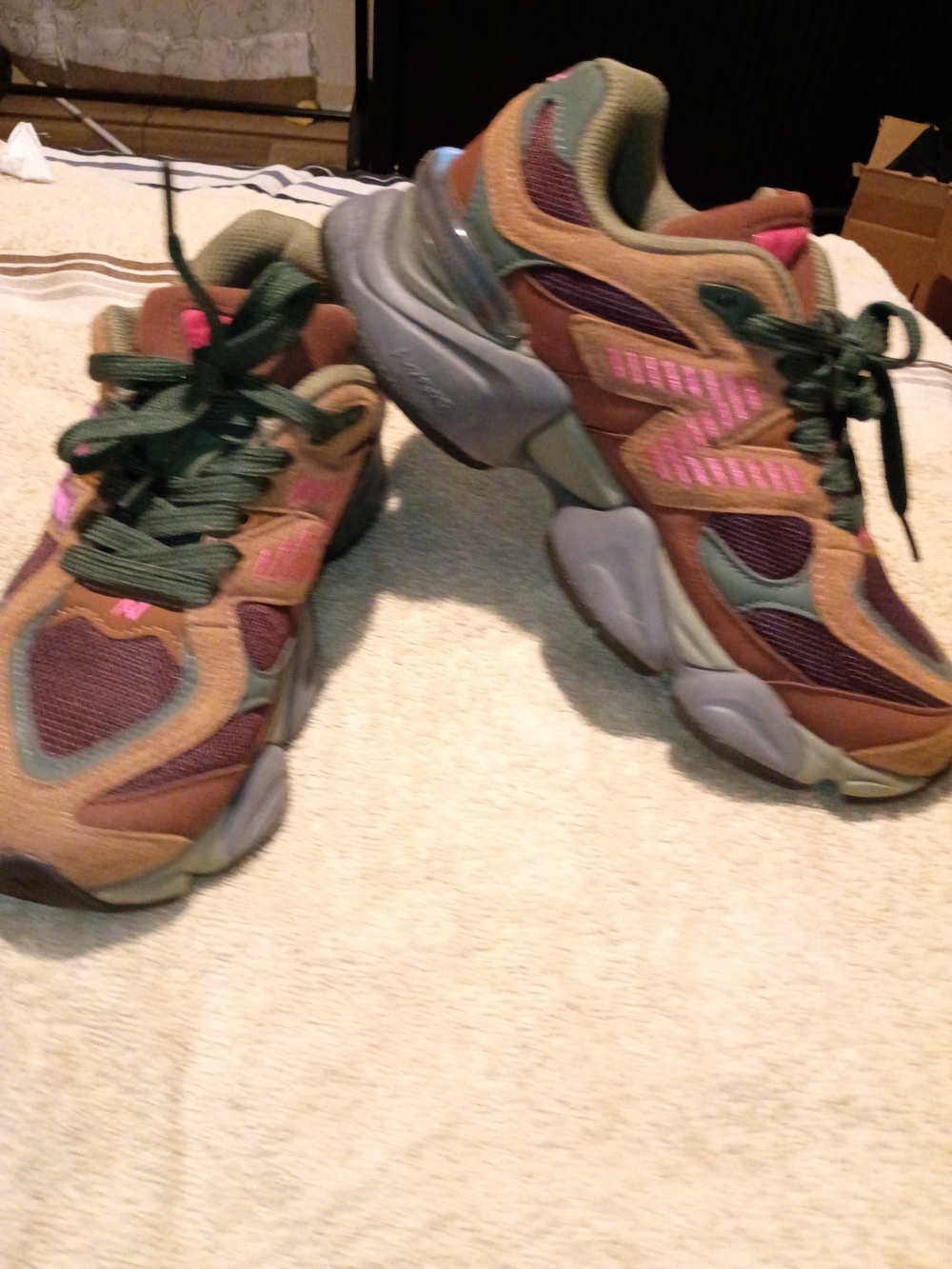 Size 6.5  New Balance 9060 Burgundy Pink And Purple. GUC. OBO.